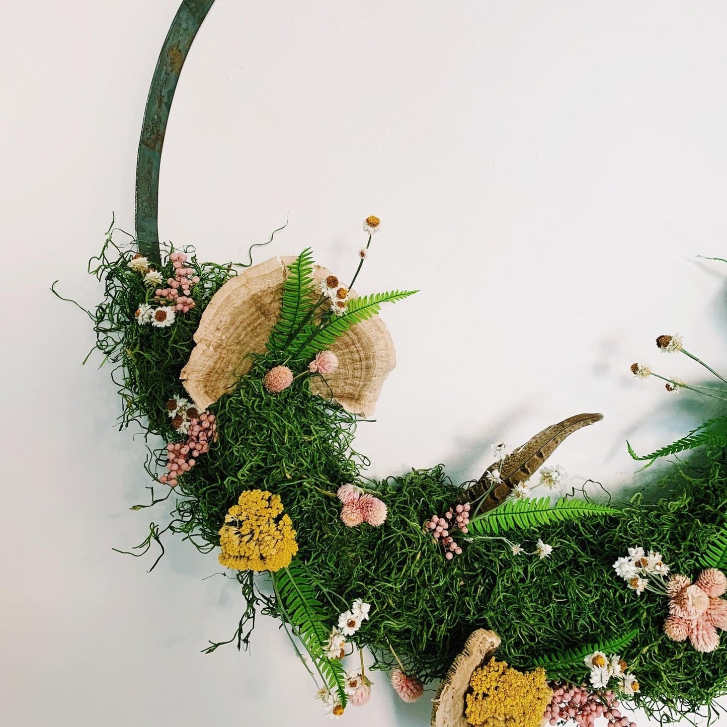 Barrel hoop wreaths